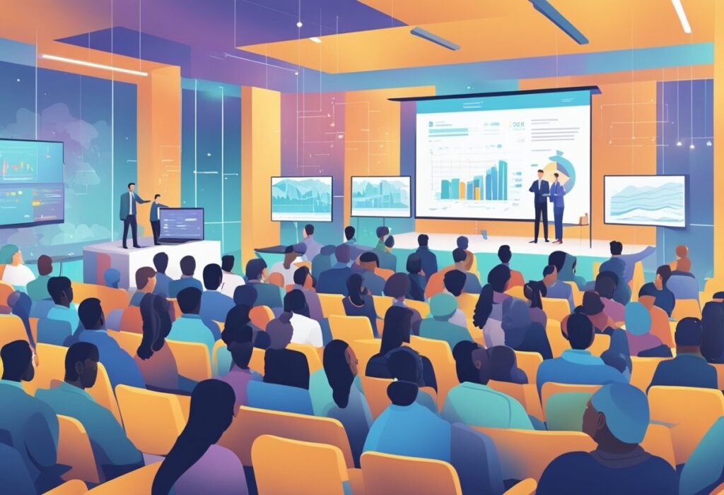 Plateia assistindo a palestra sobre aprendizado de máquina, ilustrando os limites das IAs atuais
