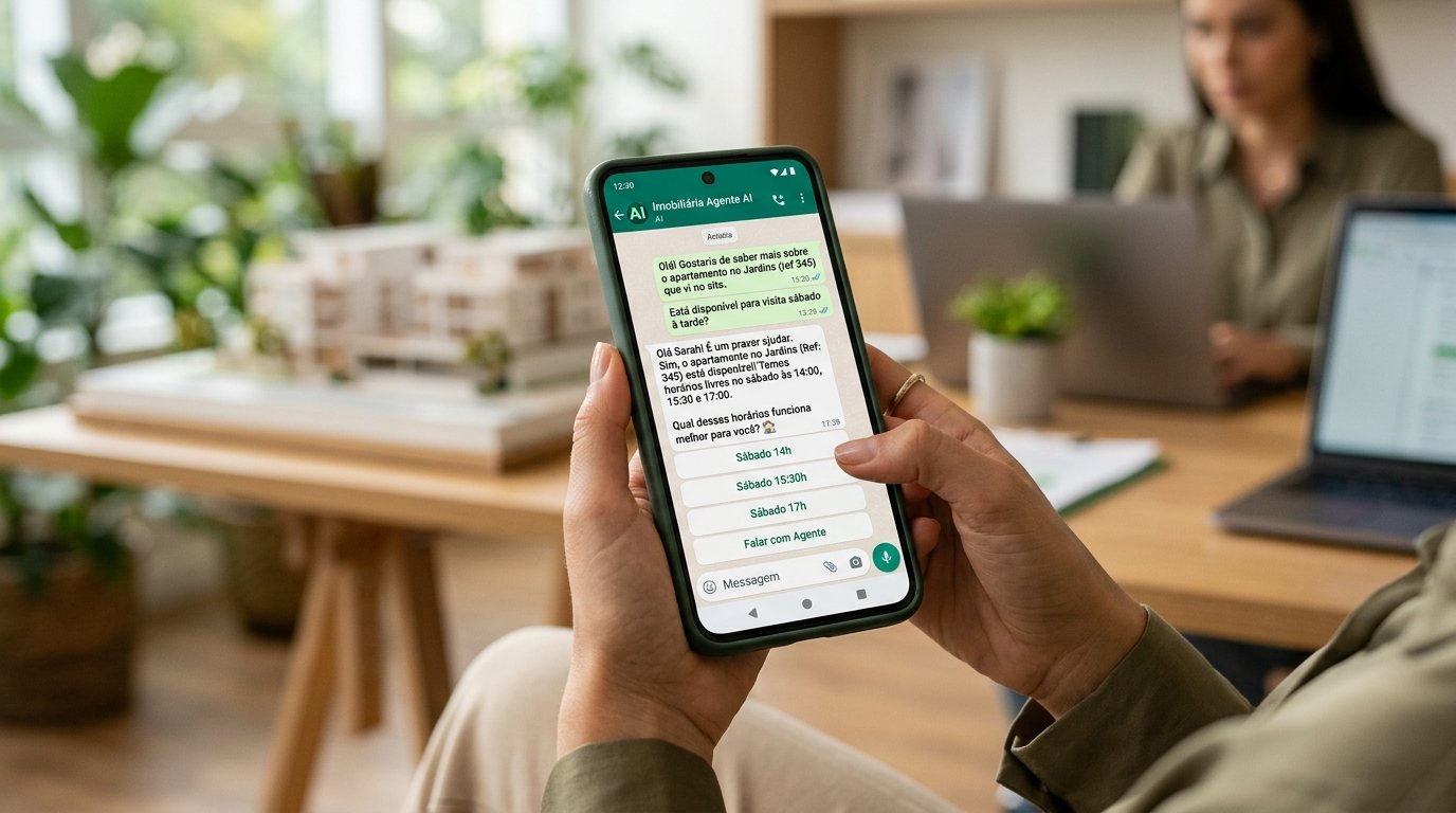 Interface de chat demonstrando o uso de inteligência artificial no atendimento