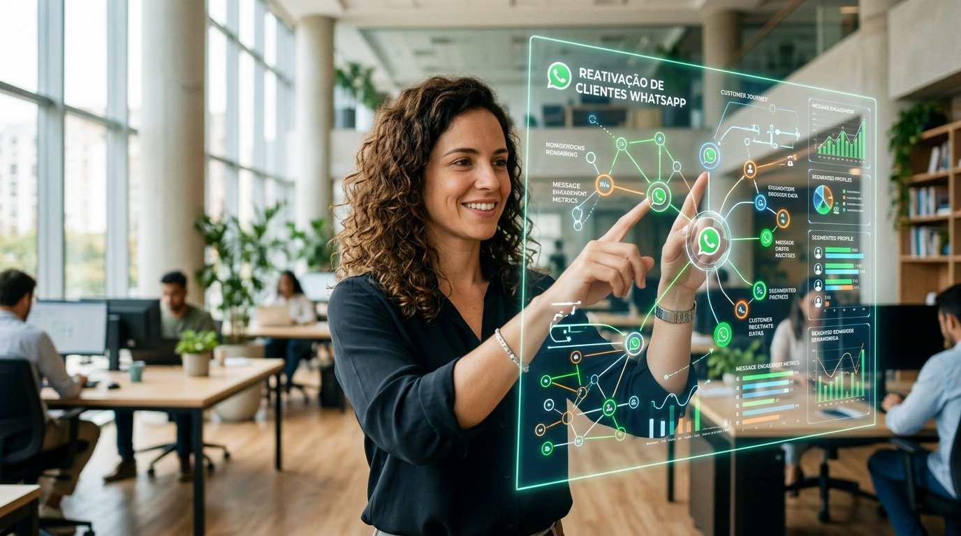 Representação de inteligência artificial interagindo com dados de clientes