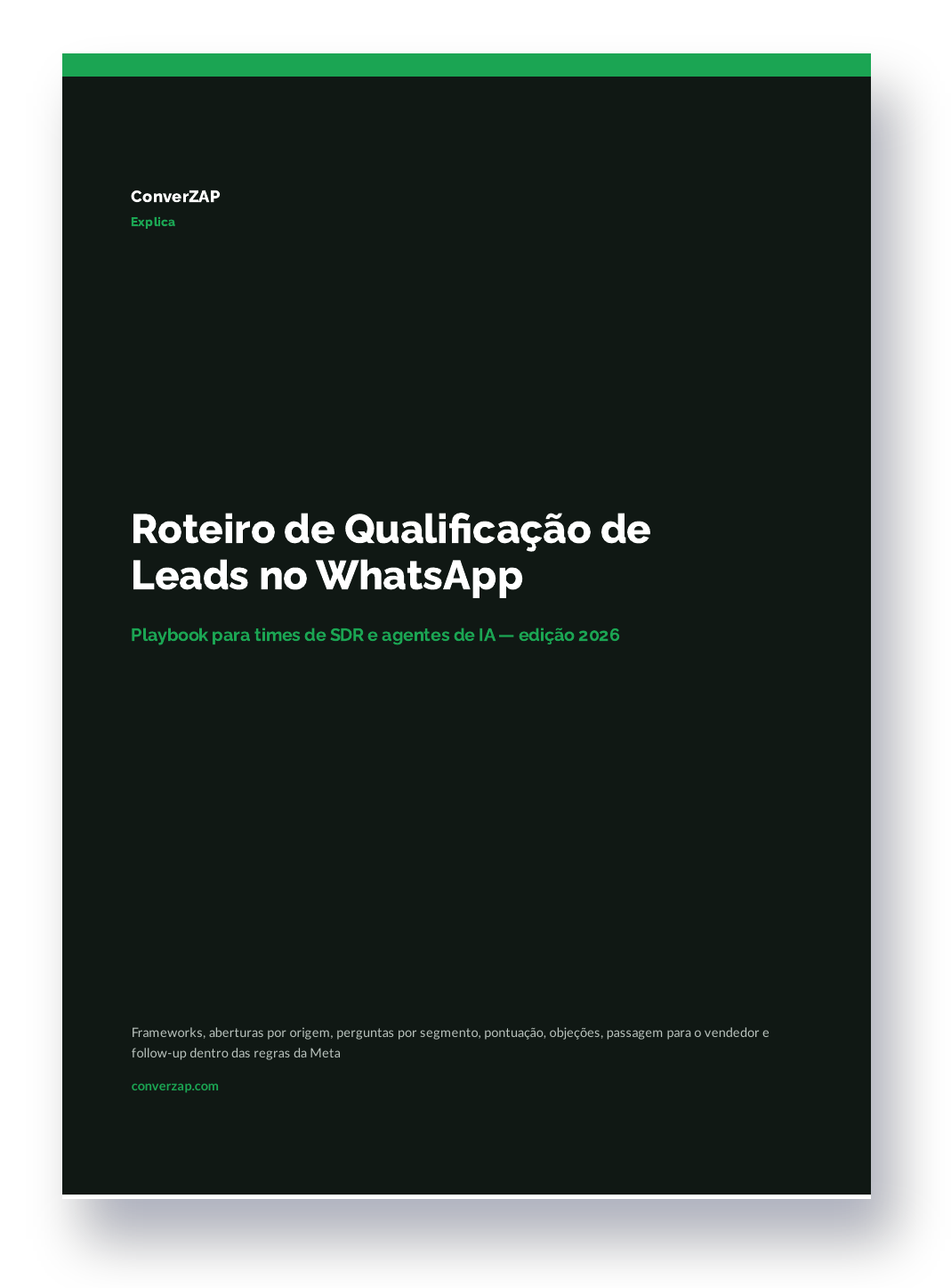 Capa do Roteiro de Qualificação de Leads no WhatsApp, da ConverZAP