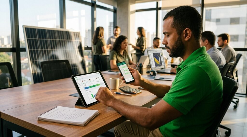 CRM para energia solar: do lead no WhatsApp à proposta