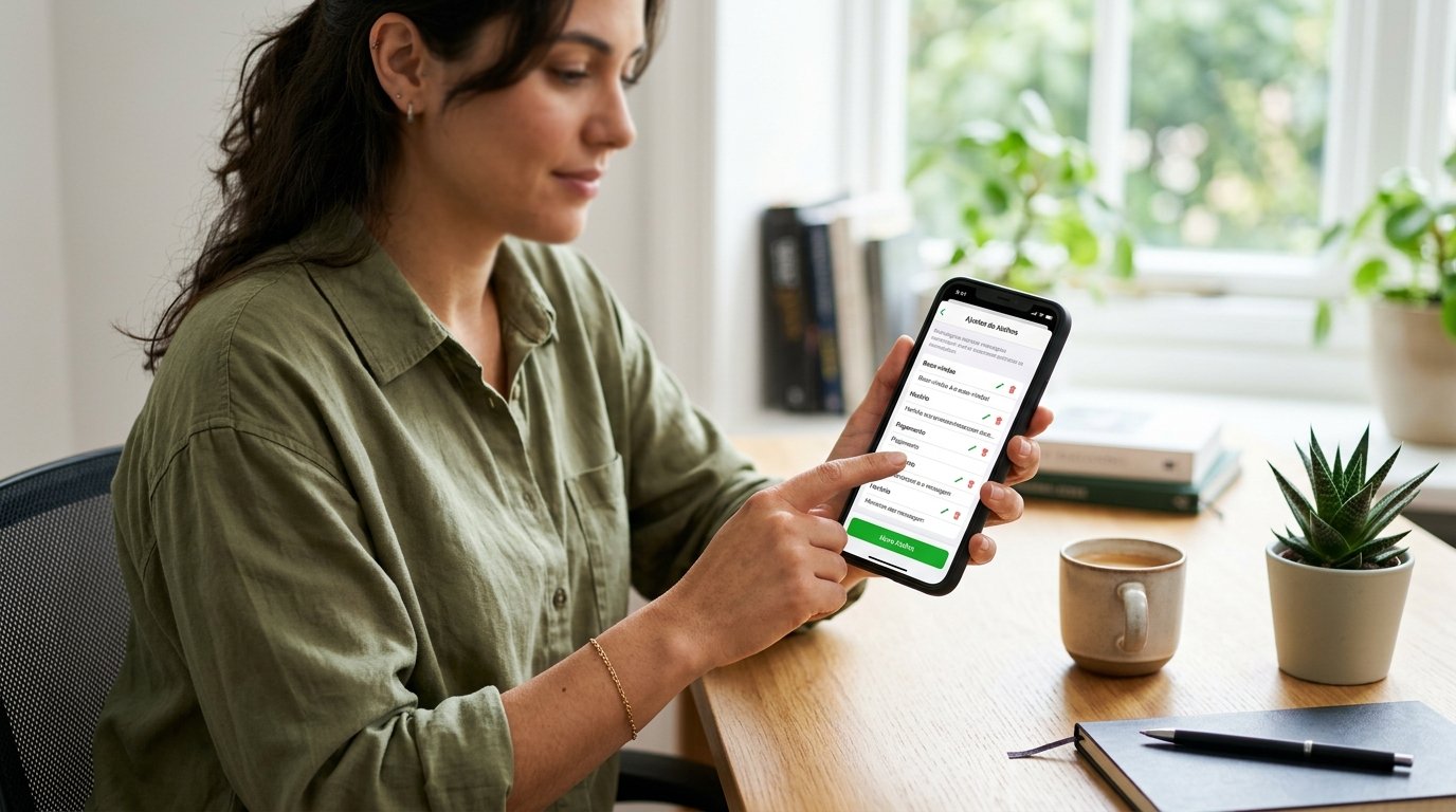 Gerenciamento de configurações de aplicativo em um smartphone