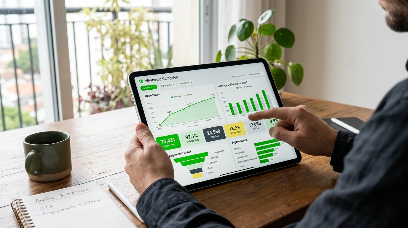 Gráficos de desempenho exibidos em uma tela de tablet