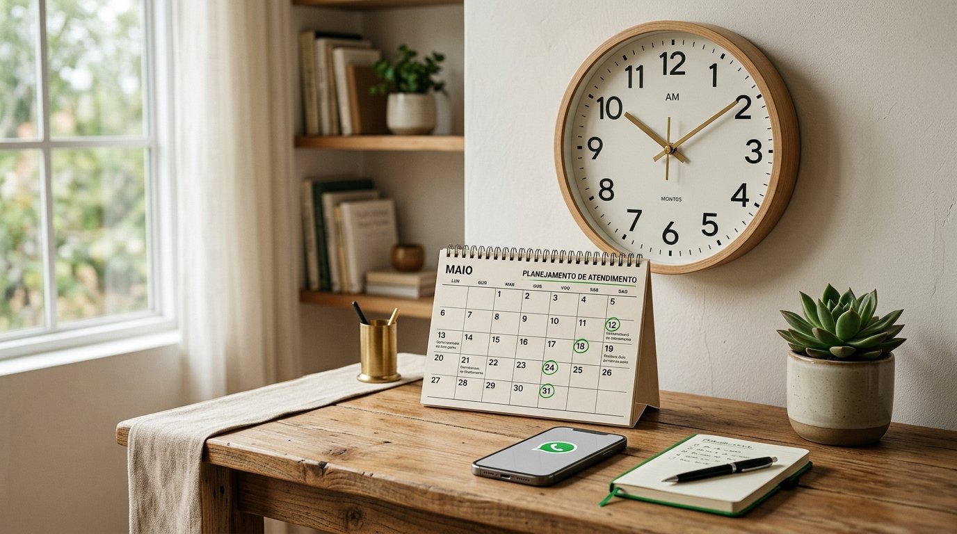 Relógio e calendário simbolizando janelas de tempo e prazos de atendimento.