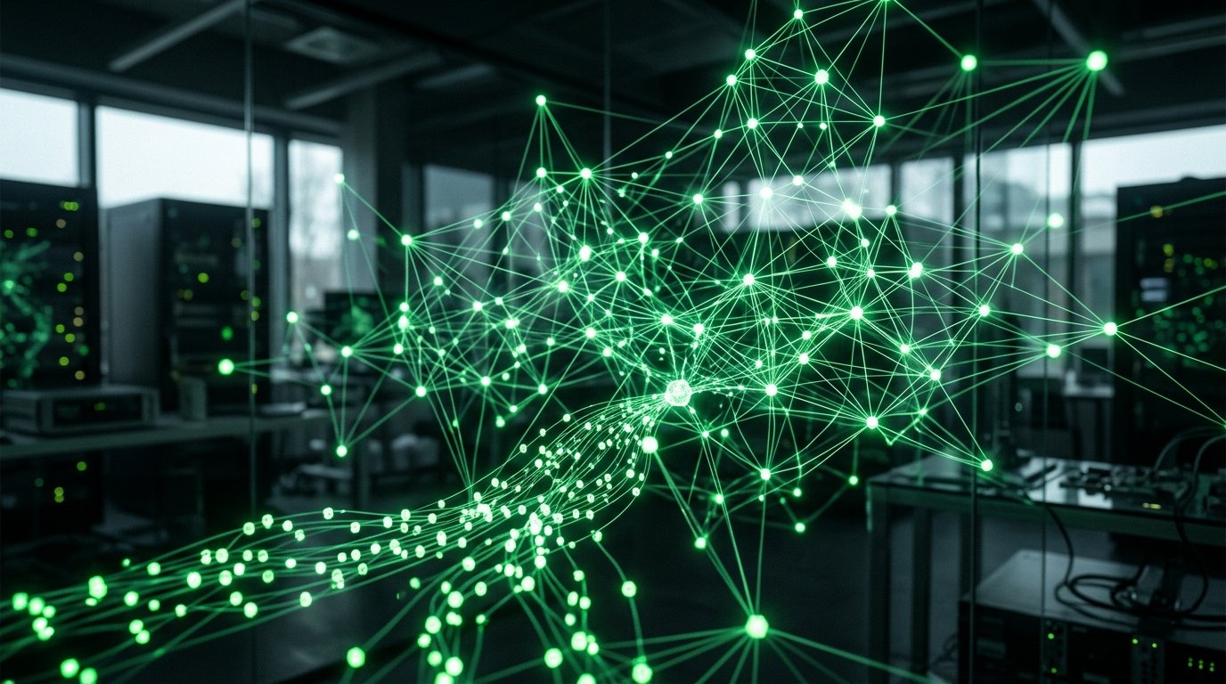 Representação visual de uma rede de inteligência artificial