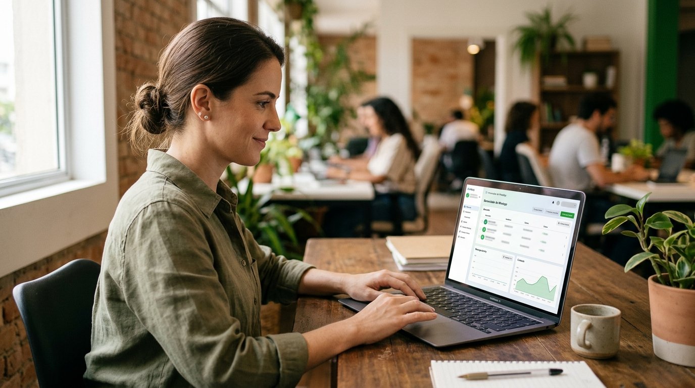 Tela de acesso ao Meta Business Suite para o gerenciador do WhatsApp